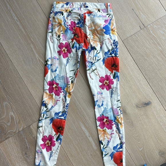 7 for all mankind, floral, jeans, cotton spandex, size 25 - Picture 3 of 4